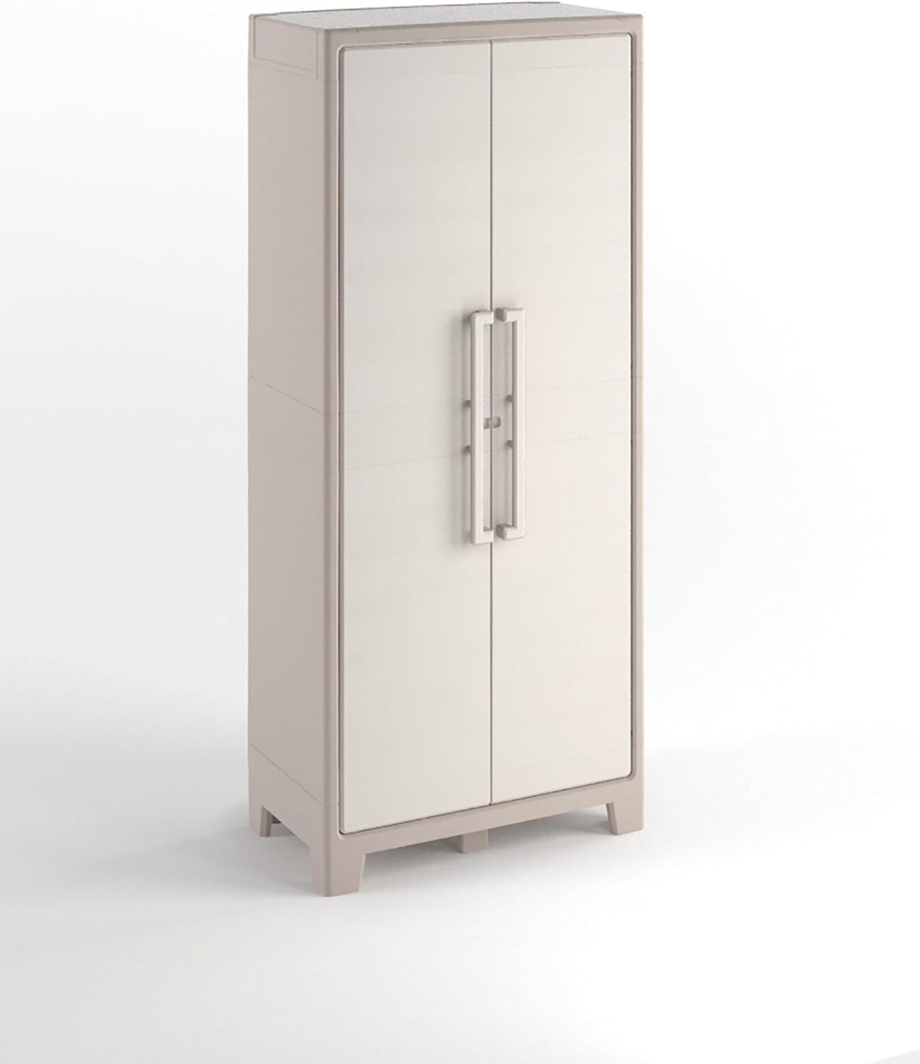 Armadietto SONGMICS in Metallo Mobiletto Multiuso Armadio a 2 Ante da Ufficio Mobile in Acciaio con Serratura Grigio per Studio Soggiorno Opaco OMC012G01