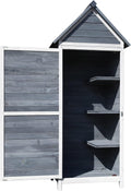 Armadio Wiltec da giardino in cm Con porta a battente e tetto isolato con bitume 77 x 53 x 179 legno grigio