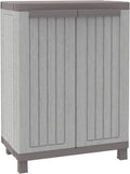 Armadietto da Interno Esterno a 2 Ante Effetto 1 Ripiano Regolabile. Materiale Plastica 68 39 91.5 cm Dimensioni x x Legno
