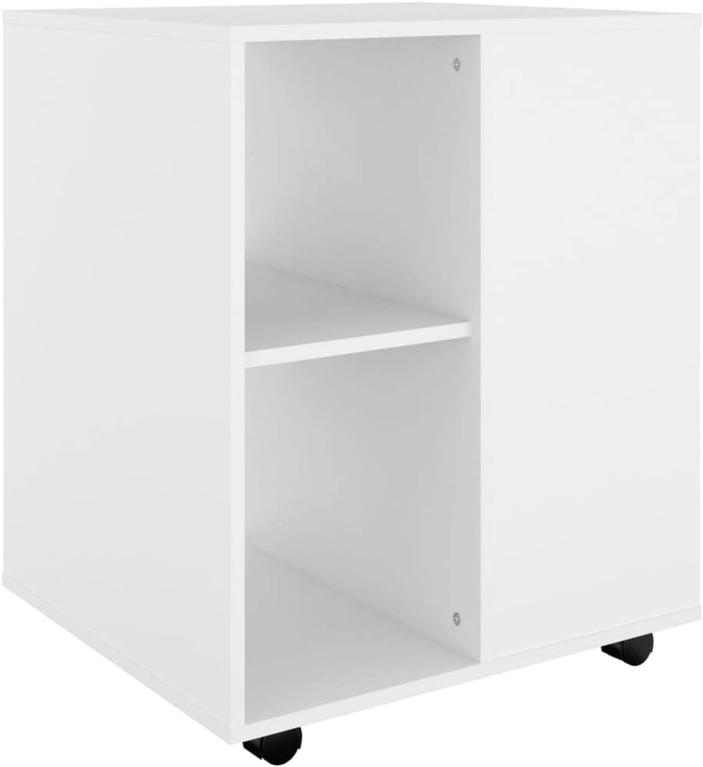 vidaXL Mobiletto con Ruote Bianco 60x53x72 cm in Legno Multistrato