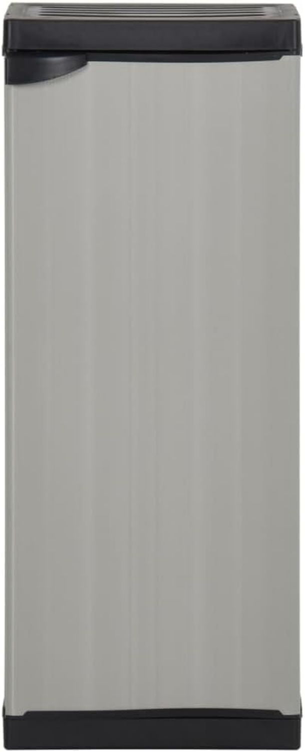 Armadietto Generico da Giardino con 1 Ripiano e cm Armadietti e stipi 35 x 40 x 85 Grigio Nero