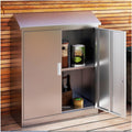 Armadio Jumbo 900 Wave da Esterno Interno a Due Ante 2 Ripiani Interni Regolabili. Materiale Plastica 89 5 cm Dimensioni 7 x 53 7 x 94